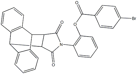 2-(16,18-dioxo-17-azapentacyclo[6.6.5.0~2,7~.0~9,14~.0~15,19~]nonadeca-2,4,6,9,11,13-hexaen-17-yl)phenyl 4-bromobenzoate 结构式