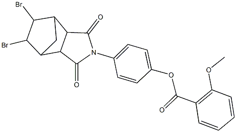 4-(8,9-dibromo-3,5-dioxo-4-azatricyclo[5.2.1.0~2,6~]dec-4-yl)phenyl 2-methoxybenzoate 结构式