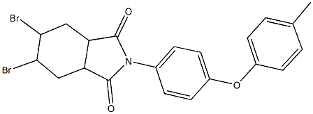 5,6-dibromo-2-[4-(4-methylphenoxy)phenyl]hexahydro-1H-isoindole-1,3(2H)-dione 结构式