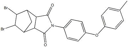 8,9-dibromo-4-[4-(4-methylphenoxy)phenyl]-4-azatricyclo[5.2.1.0~2,6~]decane-3,5-dione 结构式