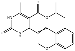 isopropyl 4-[2-(2-methoxyphenyl)vinyl]-6-methyl-2-oxo-1,2,3,4-tetrahydropyrimidine-5-carboxylate 结构式