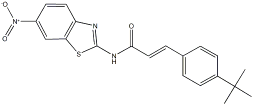 3-(4-tert-butylphenyl)-N-{6-nitro-1,3-benzothiazol-2-yl}acrylamide 结构式