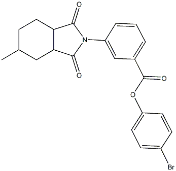 4-bromophenyl 3-(5-methyl-1,3-dioxooctahydro-2H-isoindol-2-yl)benzoate 结构式