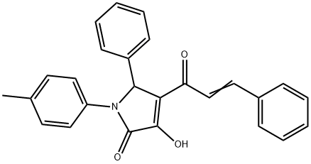 4-cinnamoyl-3-hydroxy-1-(4-methylphenyl)-5-phenyl-1,5-dihydro-2H-pyrrol-2-one 结构式
