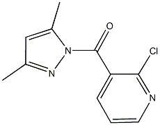 2-chloro-3-[(3,5-dimethyl-1H-pyrazol-1-yl)carbonyl]pyridine 结构式