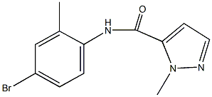 N-(4-bromo-2-methylphenyl)-1-methyl-1H-pyrazole-5-carboxamide 结构式