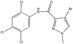 4-bromo-1-methyl-N-(2,4,5-trichlorophenyl)-1H-pyrazole-3-carboxamide 结构式
