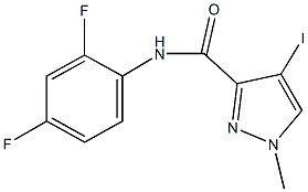 N-(2,4-difluorophenyl)-4-iodo-1-methyl-1H-pyrazole-3-carboxamide 结构式