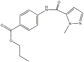 propyl 4-{[(1-methyl-1H-pyrazol-5-yl)carbonyl]amino}benzoate 结构式