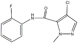 4-chloro-N-(2-fluorophenyl)-1-methyl-1H-pyrazole-5-carboxamide 结构式