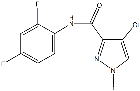 4-chloro-N-(2,4-difluorophenyl)-1-methyl-1H-pyrazole-3-carboxamide 结构式