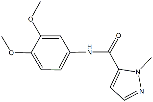 N-(3,4-dimethoxyphenyl)-1-methyl-1H-pyrazole-5-carboxamide 结构式