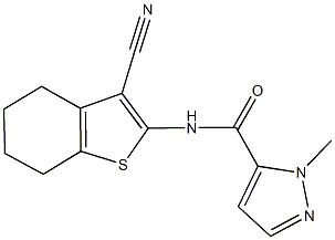 N-(3-cyano-4,5,6,7-tetrahydro-1-benzothiophen-2-yl)-1-methyl-1H-pyrazole-5-carboxamide 结构式