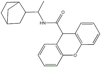 N-(1-bicyclo[2.2.1]hept-2-ylethyl)-9H-xanthene-9-carboxamide 结构式