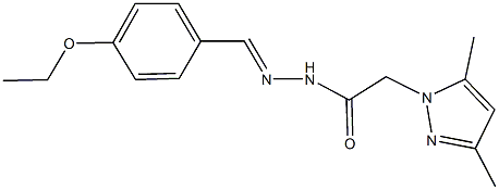 2-(3,5-dimethyl-1H-pyrazol-1-yl)-N'-(4-ethoxybenzylidene)acetohydrazide 结构式