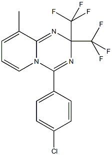 4-(4-chlorophenyl)-9-methyl-2,2-bis(trifluoromethyl)-2H-pyrido[1,2-a][1,3,5]triazine 结构式