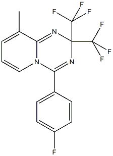 4-(4-fluorophenyl)-9-methyl-2,2-bis(trifluoromethyl)-2H-pyrido[1,2-a][1,3,5]triazine 结构式