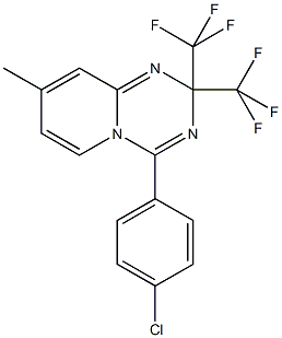 4-(4-chlorophenyl)-8-methyl-2,2-bis(trifluoromethyl)-2H-pyrido[1,2-a][1,3,5]triazine 结构式