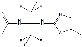 N-[2,2,2-trifluoro-1-[(5-methyl-1,3-thiazol-2-yl)amino]-1-(trifluoromethyl)ethyl]acetamide 结构式