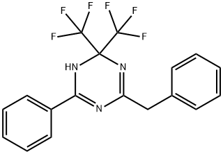 2-benzyl-6-phenyl-4,4-bis(trifluoromethyl)-1,4-dihydro-1,3,5-triazine 结构式