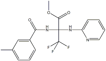 methyl 3,3,3-trifluoro-2-[(3-methylbenzoyl)amino]-2-(pyridin-2-ylamino)propanoate 结构式