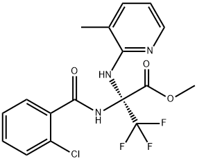 methyl 2-[(2-chlorobenzoyl)amino]-3,3,3-trifluoro-2-[(3-methyl-2-pyridinyl)amino]propanoate 结构式