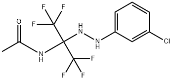 N-[1-[2-(3-chlorophenyl)hydrazino]-2,2,2-trifluoro-1-(trifluoromethyl)ethyl]acetamide 结构式