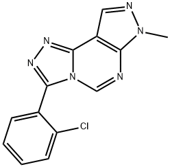 3-(2-chlorophenyl)-7-methyl-7H-pyrazolo[4,3-e][1,2,4]triazolo[4,3-c]pyrimidine 结构式