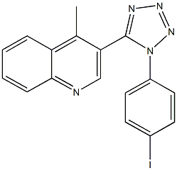 3-[1-(4-iodophenyl)-1H-tetraazol-5-yl]-4-methylquinoline 结构式