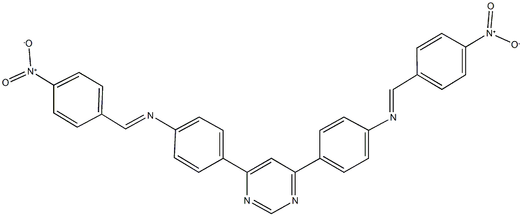 4,6-bis[4-({4-nitrobenzylidene}amino)phenyl]pyrimidine 结构式