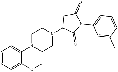 3-[4-(2-methoxyphenyl)piperazin-1-yl]-1-(3-methylphenyl)pyrrolidine-2,5-dione 结构式