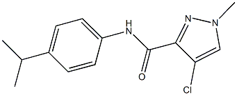 4-chloro-N-(4-isopropylphenyl)-1-methyl-1H-pyrazole-3-carboxamide 结构式