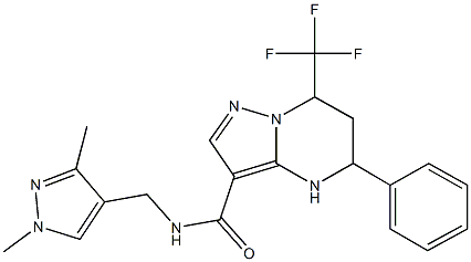 N-[(1,3-dimethyl-1H-pyrazol-4-yl)methyl]-5-phenyl-7-(trifluoromethyl)-4,5,6,7-tetrahydropyrazolo[1,5-a]pyrimidine-3-carboxamide 结构式