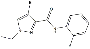 4-bromo-1-ethyl-N-(2-fluorophenyl)-1H-pyrazole-3-carboxamide 结构式