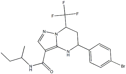 5-(4-bromophenyl)-N-(sec-butyl)-7-(trifluoromethyl)-4,5,6,7-tetrahydropyrazolo[1,5-a]pyrimidine-3-carboxamide 结构式