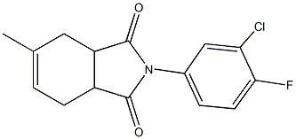 2-(3-chloro-4-fluorophenyl)-5-methyl-3a,4,7,7a-tetrahydro-1H-isoindole-1,3(2H)-dione 结构式