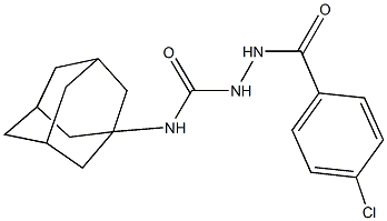 N-(1-adamantyl)-2-(4-chlorobenzoyl)hydrazinecarboxamide 结构式