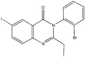 3-(2-bromophenyl)-2-ethyl-6-iodo-4(3H)-quinazolinone 结构式