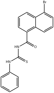 N-(5-bromo-1-naphthoyl)-N'-phenylthiourea 结构式