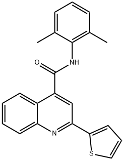 N-(2,6-dimethylphenyl)-2-(2-thienyl)-4-quinolinecarboxamide 结构式