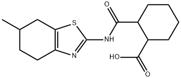 2-{[(6-methyl-4,5,6,7-tetrahydro-1,3-benzothiazol-2-yl)amino]carbonyl}cyclohexanecarboxylic acid 结构式