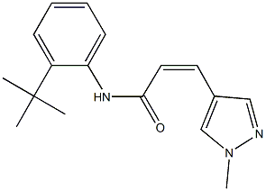 N-(2-tert-butylphenyl)-3-(1-methyl-1H-pyrazol-4-yl)acrylamide 结构式