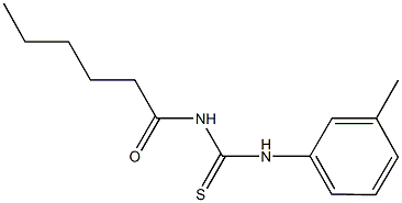 N-hexanoyl-N'-(3-methylphenyl)thiourea 结构式