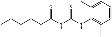 N-(2,6-dimethylphenyl)-N'-hexanoylthiourea 结构式