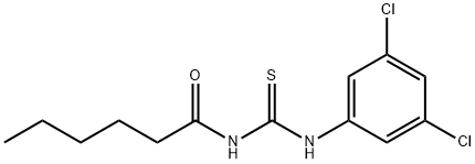 N-(3,5-dichlorophenyl)-N'-hexanoylthiourea 结构式