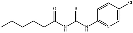 N-(5-chloropyridin-2-yl)-N'-hexanoylthiourea 结构式