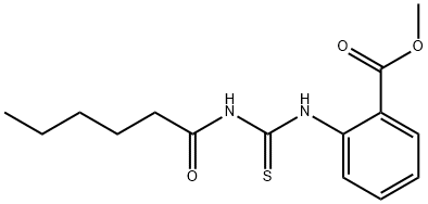 methyl 2-{[(hexanoylamino)carbothioyl]amino}benzoate 结构式