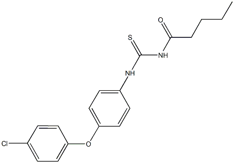 N-[4-(4-chlorophenoxy)phenyl]-N'-pentanoylthiourea 结构式