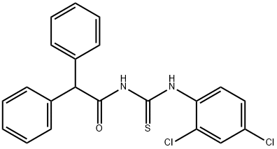 N-(2,4-dichlorophenyl)-N'-(diphenylacetyl)thiourea 结构式