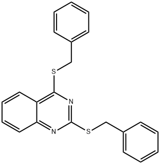 2,4-bis(benzylsulfanyl)quinazoline 结构式